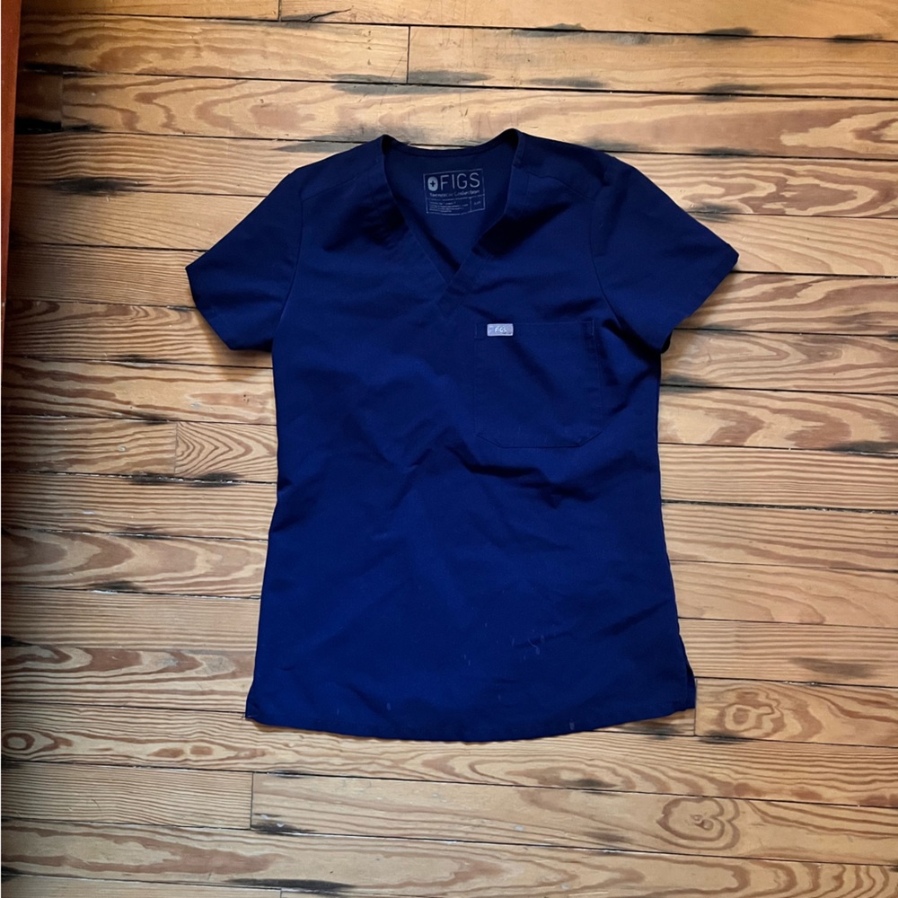 Figs Navy Blue Scrubs Set. Catarina top Sz XXS & Yola Skinny pants Sz XS